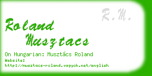 roland musztacs business card